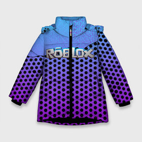 Зимняя куртка для девочек 3D с принтом Roblox Gradient Pattern в Екатеринбурге, ткань верха — 100% полиэстер; подклад — 100% полиэстер, утеплитель — 100% полиэстер. | длина ниже бедра, удлиненная спинка, воротник стойка и отстегивающийся капюшон. Есть боковые карманы с листочкой на кнопках, утяжки по низу изделия и внутренний карман на молнии. 

Предусмотрены светоотражающий принт на спинке, радужный светоотражающий элемент на пуллере молнии и на резинке для утяжки. | Тематика изображения на принте: game | game roblox | logo roblox | online game | r | roblox | игра | игра роблокс | лого | лого роблокс | логотип | надпись | онлайн игра | онлайн игра роблокс | роблокс