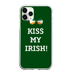 Чехол для iPhone 11 Pro матовый с принтом Kiss my Irish в Екатеринбурге, Силикон |  | Тематика изображения на принте: британия | день святого патрика | золото | ирландия