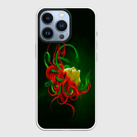 Чехол для iPhone 13 Pro с принтом Медуза Горгона в Екатеринбурге,  |  | Тематика изображения на принте: art | green | monster | арт | боги | волосы | герой | горгона | девушка | злодей | змея | медуза | миф | мифическая | мифология | монстр | персонаж | прикольная | сказка | фантастика | фэнтези