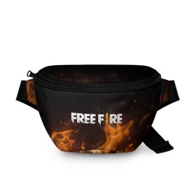 Поясная сумка 3D с принтом FREE FIRE в Екатеринбурге, 100% полиэстер | плотная ткань, ремень с регулируемой длиной, внутри несколько карманов для мелочей, основное отделение и карман с обратной стороны сумки застегиваются на молнию | free fire | freefire | игра free fire | игра фрифаер | фри файр | фрифаер