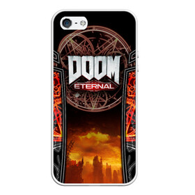 Чехол для iPhone 5/5S матовый с принтом DOOM ETERNAL в Екатеринбурге, Силикон | Область печати: задняя сторона чехла, без боковых панелей | bethesda | deathmatch | doom 2019 | doom 3 | doom 4 | doom 5 | doom eternal | doom eternal 2019 | doom slayer | eternal doom | game | id techшутер | lan | дум | дум 3 | дум 4 | дум 5 | дум слеер | дум этернал