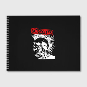 Альбом для рисования с принтом The Exploited в Екатеринбурге, 100% бумага
 | матовая бумага, плотность 200 мг. | punks | punks not dead | the exploited | панк не сдох | панки | уоти | череп | эксплоитед