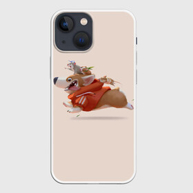 Чехол для iPhone 13 mini с принтом КОРГИ И МЫШАТА в Екатеринбурге,  |  | animals | corgi | dogs | pets | puppies | queen | животные | корги | королева | песики | питомцы | собаки | щенки