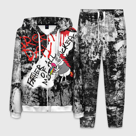 Мужской костюм 3D с принтом Green Day - Father of All MF в Екатеринбурге, 100% полиэстер | Манжеты и пояс оформлены тканевой резинкой, двухслойный капюшон со шнурком для регулировки, карманы спереди | day | green | music | punk | rock | альбом | музыка | обложка | панк | рок