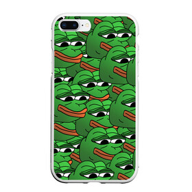 Чехол для iPhone 7Plus/8 Plus матовый с принтом Pepe The Frog в Екатеринбурге, Силикон | Область печати: задняя сторона чехла, без боковых панелей | frog | meme | memes | pepe | pepe the frog | грустная жабка | лягушка | лягушонок пепе | мем | мемы