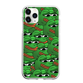 Чехол для iPhone 11 Pro Max матовый с принтом Pepe The Frog в Екатеринбурге, Силикон |  | frog | meme | memes | pepe | pepe the frog | грустная жабка | лягушка | лягушонок пепе | мем | мемы