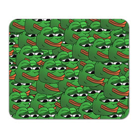 Коврик для мышки прямоугольный с принтом Pepe The Frog в Екатеринбурге, натуральный каучук | размер 230 х 185 мм; запечатка лицевой стороны | Тематика изображения на принте: frog | meme | memes | pepe | pepe the frog | грустная жабка | лягушка | лягушонок пепе | мем | мемы