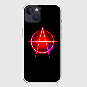 Чехол для iPhone 13 с принтом Анархия в Екатеринбурге,  |  | art | neon | rock | sons of anarchy | анархия | арт | группа | егор летов | логотип | музыка | неон | панк | панк рок | прикольная | рок | свобода | хаос