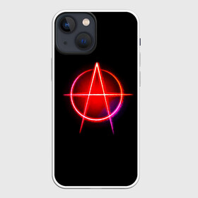 Чехол для iPhone 13 mini с принтом Анархия в Екатеринбурге,  |  | art | neon | rock | sons of anarchy | анархия | арт | группа | егор летов | логотип | музыка | неон | панк | панк рок | прикольная | рок | свобода | хаос