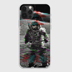 Чехол для iPhone 12 Pro Max с принтом Космонавт в Екатеринбурге, Силикон |  | glitch | америка | глитч | космонавт | космос | луна | человек на луне