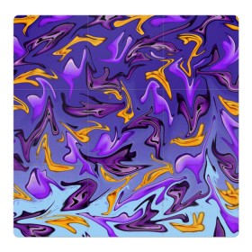 Магнитный плакат 3Х3 с принтом Абстракция в Екатеринбурге, Полимерный материал с магнитным слоем | 9 деталей размером 9*9 см | abstract art | abstraction | art | абстракция | белая | залив | искусство | космос | облака | разноцветный | текстура | туманность синяя | фрактал