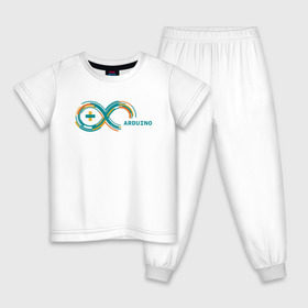 Детская пижама хлопок с принтом Arduino в Екатеринбурге, 100% хлопок |  брюки и футболка прямого кроя, без карманов, на брюках мягкая резинка на поясе и по низу штанин
 | Тематика изображения на принте: arduino | board | code | ide | ардуино | код | коды | плата | платы | программирование