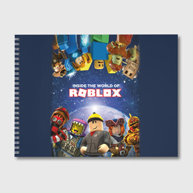 Альбом для рисования с принтом ROBLOX в Екатеринбурге, 100% бумага
 | матовая бумага, плотность 200 мг. | roblox | игра | компьютерная игра | логотип | онлайн | онлайн игра | роблакс | роблокс