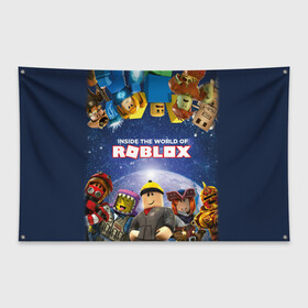 Флаг-баннер с принтом ROBLOX в Екатеринбурге, 100% полиэстер | размер 67 х 109 см, плотность ткани — 95 г/м2; по краям флага есть четыре люверса для крепления | roblox | игра | компьютерная игра | логотип | онлайн | онлайн игра | роблакс | роблокс