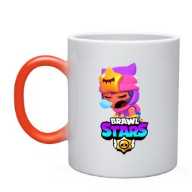 Кружка хамелеон с принтом BRAWL STARS SANDY в Екатеринбурге, керамика | меняет цвет при нагревании, емкость 330 мл | 8 bit | 8 бит | bibi | brawl stars | crow | el brown | leon | leon shark | max | mr.p | sally leon | sandy | shark | stars | tara | virus | werewolf | акула | биби | вирус | ворон | леон | оборотень | пингвин