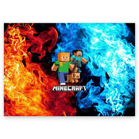 Поздравительная открытка с принтом Minecraft / Майнкрафт в Екатеринбурге, 100% бумага | плотность бумаги 280 г/м2, матовая, на обратной стороне линовка и место для марки
 | creeper | earth | game | minecraft | minecraft earth | блоки | грифер | игры | квадраты | компьютерная игра | крипер | маинкрафт | майн | майнкравт | майнкрафт