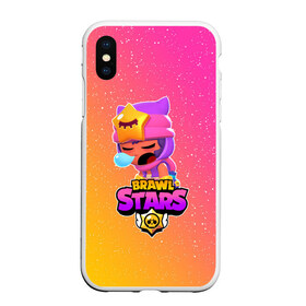 Чехол для iPhone XS Max матовый с принтом BRAWL STARS SANDY в Екатеринбурге, Силикон | Область печати: задняя сторона чехла, без боковых панелей | 8 bit | 8 бит | bibi | brawl stars | crow | el brown | leon | leon shark | max | mr.p | sally leon | sandy | shark | stars | tara | virus | werewolf | акула | биби | вирус | ворон | леон | оборотень | пингвин