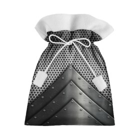 Подарочный 3D мешок с принтом Броня металлическая в Екатеринбурге, 100% полиэстер | Размер: 29*39 см | абстракция | броня | геометрия | железо | кольчуга | конус | круги | линии | металл | полосы | сетка | сталь | текстура | треугольник