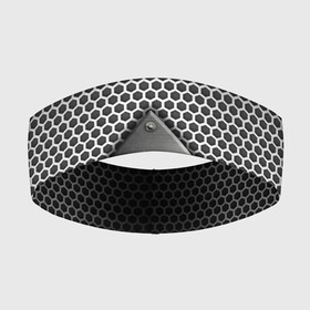 Повязка на голову 3D с принтом Броня металлическая в Екатеринбурге,  |  | Тематика изображения на принте: абстракция | броня | геометрия | железо | кольчуга | конус | круги | линии | металл | полосы | сетка | сталь | текстура | треугольник