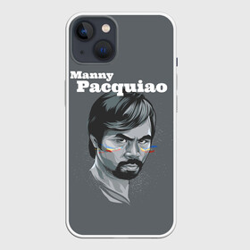 Чехол для iPhone 13 с принтом Manny Pacquiao в Екатеринбурге,  |  | Тематика изображения на принте: manny pacquiao | pac man | pacquiao | бокс | мэнни пакьяо | пакьяо