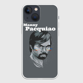 Чехол для iPhone 13 mini с принтом Manny Pacquiao в Екатеринбурге,  |  | Тематика изображения на принте: manny pacquiao | pac man | pacquiao | бокс | мэнни пакьяо | пакьяо