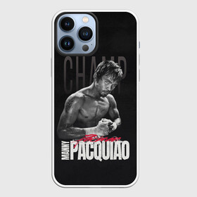Чехол для iPhone 13 Pro Max с принтом Manny Pacquiao в Екатеринбурге,  |  | Тематика изображения на принте: manny pacquiao | pac man | pacquiao | бокс | мэнни пакьяо | пакьяо
