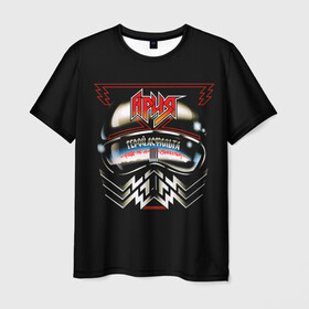 Мужская футболка 3D с принтом Ария в Екатеринбурге, 100% полиэфир | прямой крой, круглый вырез горловины, длина до линии бедер | aria | rock | russian rock | ария | герой асфальта | дубинин | кипелов | маврин | рок | русский рок | холстинин