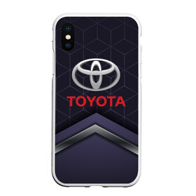 Чехол для iPhone XS Max матовый с принтом TOYOTA в Екатеринбурге, Силикон | Область печати: задняя сторона чехла, без боковых панелей | auto | sport | toyota | авто | автомобиль | автомобильные | бренд | марка | машины | спорт | тойота