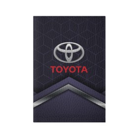 Обложка для паспорта матовая кожа с принтом TOYOTA в Екатеринбурге, натуральная матовая кожа | размер 19,3 х 13,7 см; прозрачные пластиковые крепления | auto | sport | toyota | авто | автомобиль | автомобильные | бренд | марка | машины | спорт | тойота