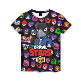 Женская футболка 3D с принтом BRAWL STARS CROW в Екатеринбурге, 100% полиэфир ( синтетическое хлопкоподобное полотно) | прямой крой, круглый вырез горловины, длина до линии бедер | 8 bit | 8 бит | bibi | brawl stars | crow | el brown | leon | leon shark | max | mr.p | sally leon | shark | stars | virus | werewolf | акула | биби | вирус | ворон | леон | оборотень | пингвин