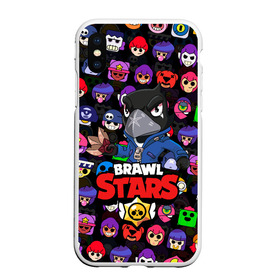 Чехол для iPhone XS Max матовый с принтом BRAWL STARS CROW в Екатеринбурге, Силикон | Область печати: задняя сторона чехла, без боковых панелей | 8 bit | 8 бит | bibi | brawl stars | crow | el brown | leon | leon shark | max | mr.p | sally leon | shark | stars | virus | werewolf | акула | биби | вирус | ворон | леон | оборотень | пингвин