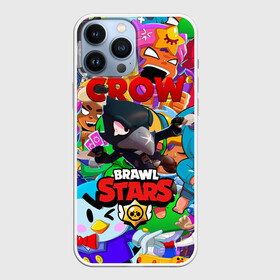 Чехол для iPhone 13 Pro Max с принтом BRAWL STARS CROW в Екатеринбурге,  |  | Тематика изображения на принте: 8 bit | 8 бит | bibi | brawl stars | crow | el brown | leon | leon shark | max | mr.p | sally leon | shark | stars | virus | werewolf | акула | биби | вирус | ворон | леон | оборотень | пингвин