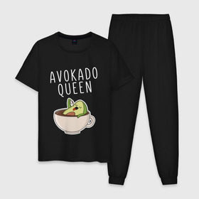 Мужская пижама хлопок с принтом Авокадо. в Екатеринбурге, 100% хлопок | брюки и футболка прямого кроя, без карманов, на брюках мягкая резинка на поясе и по низу штанин
 | авокадо | веган | еда блогеров | мемы | минимализм | прикольные картинки | прикольные надписи | растение | смешное авокадо | фрукт