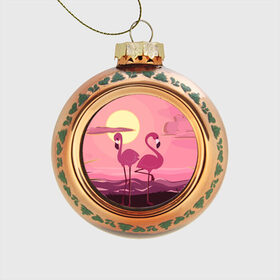 Стеклянный ёлочный шар с принтом фламинго в Екатеринбурге, Стекло | Диаметр: 80 мм | flamingo | pink | арт | животные | искусство | картина | пейзаж | природа | пруд | рисунок | розовый | фламинго