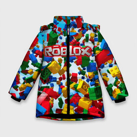 Зимняя куртка для девочек 3D с принтом Roblox Cubes в Екатеринбурге, ткань верха — 100% полиэстер; подклад — 100% полиэстер, утеплитель — 100% полиэстер. | длина ниже бедра, удлиненная спинка, воротник стойка и отстегивающийся капюшон. Есть боковые карманы с листочкой на кнопках, утяжки по низу изделия и внутренний карман на молнии. 

Предусмотрены светоотражающий принт на спинке, радужный светоотражающий элемент на пуллере молнии и на резинке для утяжки. | Тематика изображения на принте: game | game roblox | logo roblox | online game | r | roblox | игра | игра роблокс | лого | лого роблокс | логотип | надпись | онлайн игра | онлайн игра роблокс | роблокс