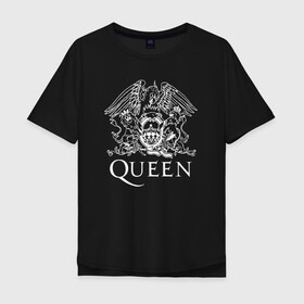 Мужская футболка хлопок Oversize с принтом QUEEN | Фредди Меркьюри в Екатеринбурге, 100% хлопок | свободный крой, круглый ворот, “спинка” длиннее передней части | queen | rock | брайан мэи | группа queen | группа квин | джон дикон | квин | королева | король | роджер тейлор | рок | фредди меркьюри