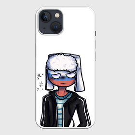 Чехол для iPhone 13 с принтом CountryHumans   Россия в Екатеринбурге,  |  | Тематика изображения на принте: 23 | army | country | countryhumans | humans | memes | patriot | russia | армия | звезда | красная | мем | патриот | россия | страна | тельняшка | флаг | человечек | шапка