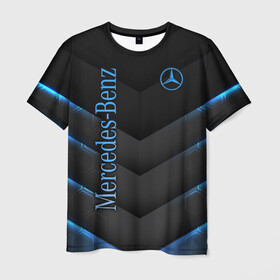 Мужская футболка 3D с принтом Mercedes-Benz в Екатеринбурге, 100% полиэфир | прямой крой, круглый вырез горловины, длина до линии бедер | amg | benz | cars | drive | mercedes | supercars | амг | бенц | гелендваген | гонки | мерин | мерс | мерседес | обзор | скорость | форма