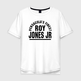 Мужская футболка хлопок Oversize с принтом Roy Jones Jr. в Екатеринбурге, 100% хлопок | свободный крой, круглый ворот, “спинка” длиннее передней части | captain hook | roy jones | roy levesta jones | бокс | капитан хук | рой джонс