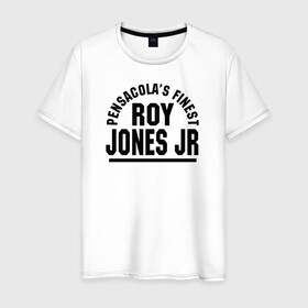 Мужская футболка хлопок с принтом Roy Jones Jr. в Екатеринбурге, 100% хлопок | прямой крой, круглый вырез горловины, длина до линии бедер, слегка спущенное плечо. | Тематика изображения на принте: captain hook | roy jones | roy levesta jones | бокс | капитан хук | рой джонс