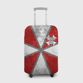 Чехол для чемодана 3D с принтом Umbrella в Екатеринбурге, 86% полиэфир, 14% спандекс | двустороннее нанесение принта, прорези для ручек и колес | evil | resident | umbrela | umbrella | амбрела | амбрелла | апокалипсис | вирус | зомби | зонт | лого | резидент | эпидемия