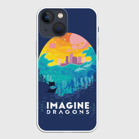 Чехол для iPhone 13 mini с принтом Imagine Dragons в Екатеринбурге,  |  | Тематика изображения на принте: alternative | believer | demons | dragons | imagines | imagining | interscope | kid | korner | radioactive | records | альтернативный рок | имеджин драгонс | инди | поп | электроник