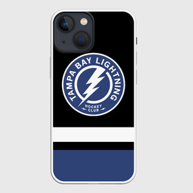 Чехол для iPhone 13 mini с принтом Тампа Бэй Лайтнинг в Екатеринбурге,  |  | hockey | lightning | nhl | tampa bay | tampa bay lightning | usa | лайтнинг | нхл | спорт | сша | тампа бэй | тампа бэй лайтнинг | хоккей | шайба