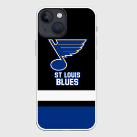 Чехол для iPhone 13 mini с принтом Сент Луис Блюз в Екатеринбурге,  |  | blues | hockey | nhl | st. louis | st. louis blues | usa | блюз | нхл | сент луис | сент луис блюз | спорт | сша | хоккей | шайба