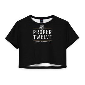 Женская футболка Crop-top 3D с принтом Conor McGregor (Proper Twelve) в Екатеринбурге, 100% полиэстер | круглая горловина, длина футболки до линии талии, рукава с отворотами | 