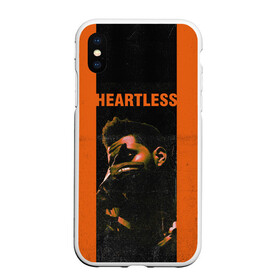 Чехол для iPhone XS Max матовый с принтом HEARTLESS в Екатеринбурге, Силикон | Область печати: задняя сторона чехла, без боковых панелей | blinding lights | heartless | starboy | the weekend | уикенд