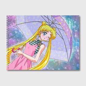 Альбом для рисования с принтом Sailor Moon в Екатеринбурге, 100% бумага
 | матовая бумага, плотность 200 мг. | Тематика изображения на принте: baby | bunny | girl | like | pink | sailormoon | usagi | вода капли | воин | волосы | глаза | девушка | дождь | зайчик | зонтик | котик | кролик | лето | луна | малышка | матроска | небо | облака | природа | радуга | розовый