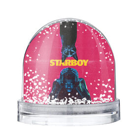 Снежный шар с принтом STARBOY в Екатеринбурге, Пластик | Изображение внутри шара печатается на глянцевой фотобумаге с двух сторон | blinding lights | heartless | starboy | the weekend | уикенд