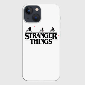 Чехол для iPhone 13 mini с принтом STRANGER THINGS в Екатеринбурге,  |  | netflix | stranger things | trend | арт | герой | загадочные события | кино | лого | надпись | наука | нетфликс | очень странные дела | парню | персонаж | прикольная | ребенку | сериал | тренд | фантастика