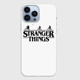 Чехол для iPhone 13 Pro Max с принтом STRANGER THINGS в Екатеринбурге,  |  | Тематика изображения на принте: netflix | stranger things | trend | арт | герой | загадочные события | кино | лого | надпись | наука | нетфликс | очень странные дела | парню | персонаж | прикольная | ребенку | сериал | тренд | фантастика